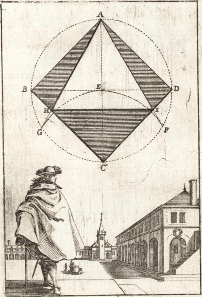 An illustration from Pratique de la geometrie sur le papier et sur le terrain : avec un nouvel ordre & une methode particuliere, 1669, leaf 150