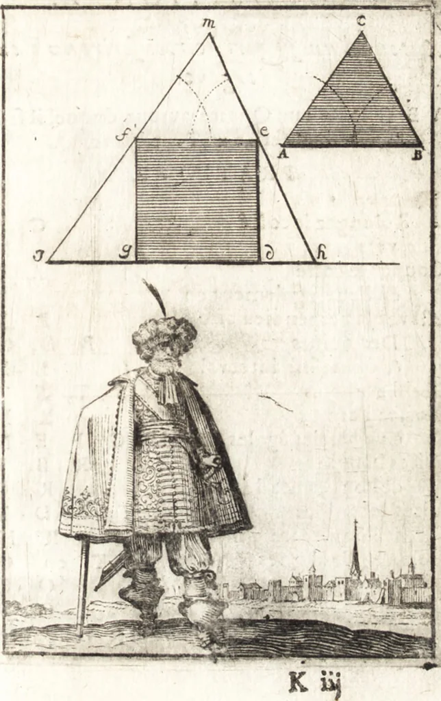 An illustration from Pratique de la geometrie sur le papier et sur le terrain : avec un nouvel ordre & une methode particuliere, 1669, leaf 174