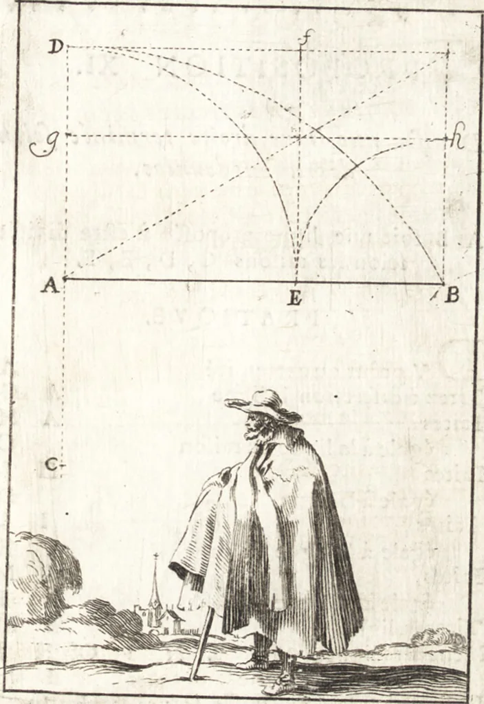 An illustration from Pratique de la geometrie sur le papier et sur le terrain : avec un nouvel ordre & une methode particuliere, 1669, leaf 198
