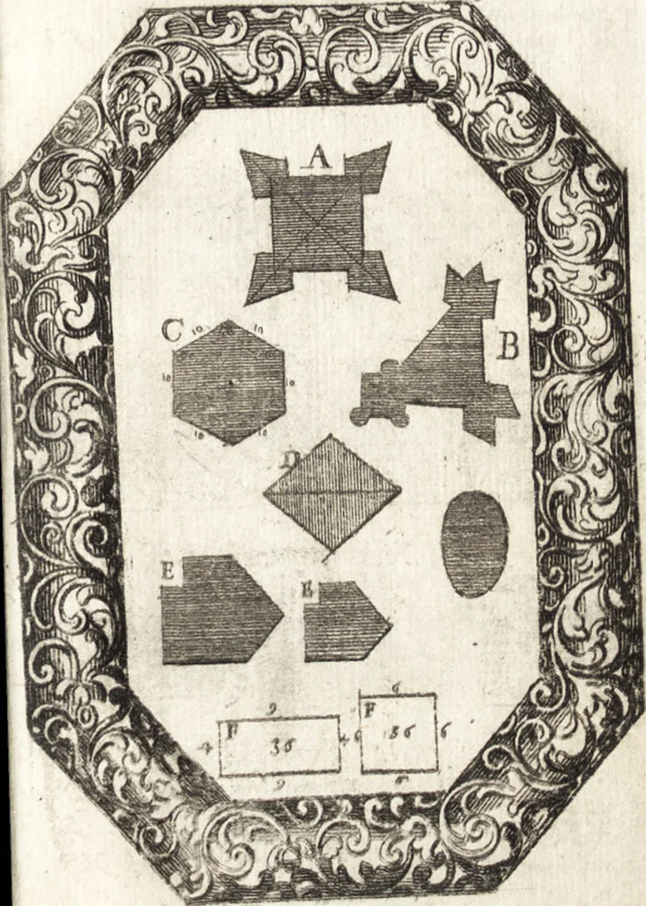 An illustration from Pratique de la geometrie sur le papier et sur le terrain : avec un nouvel ordre & une methode particuliere, 1669, leaf 46