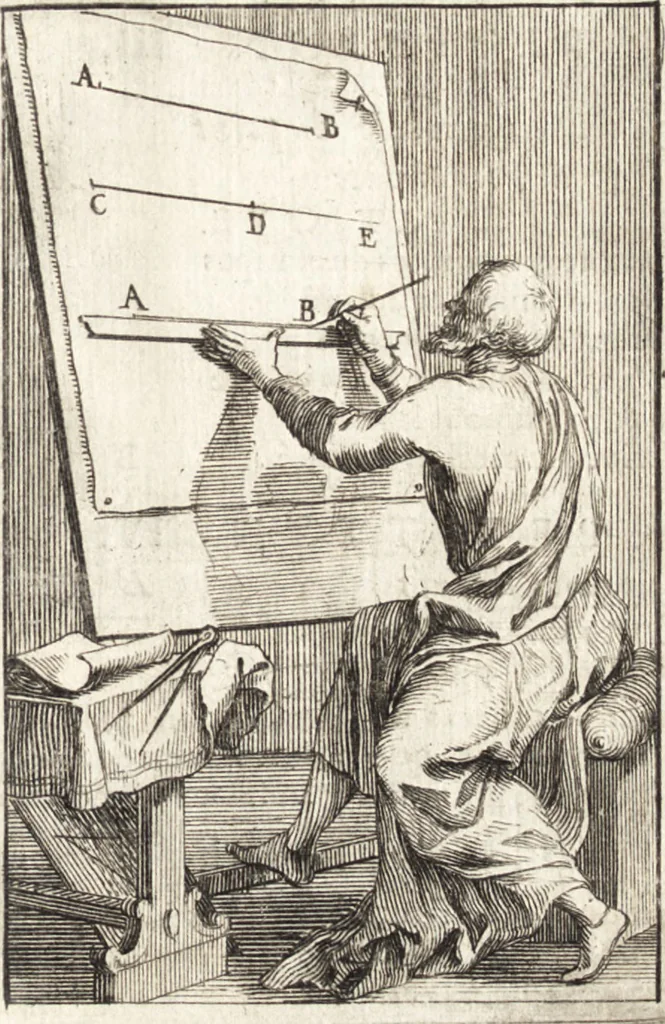 An illustration from Pratique de la geometrie sur le papier et sur le terrain : avec un nouvel ordre & une methode particuliere, 1669, leaf 56