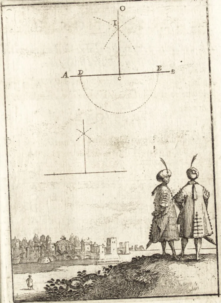 An illustration from Pratique de la geometrie sur le papier et sur le terrain : avec un nouvel ordre & une methode particuliere, 1669, leaf 62