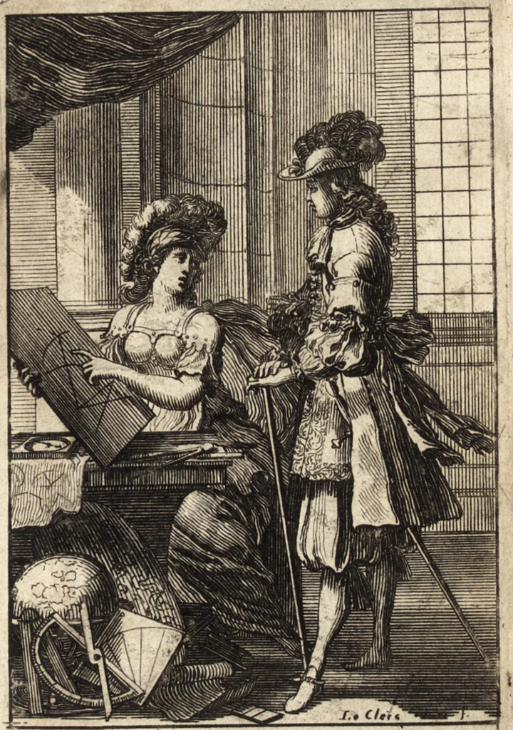 An illustration from Pratique de la geometrie sur le papier et sur le terrain : avec un nouvel ordre & une methode particuliere, 1669, leaf 8