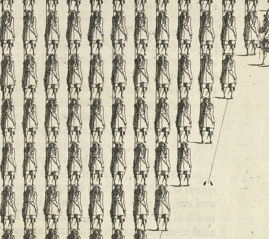 An illustration from Precetti militari, 1670, leaf 164