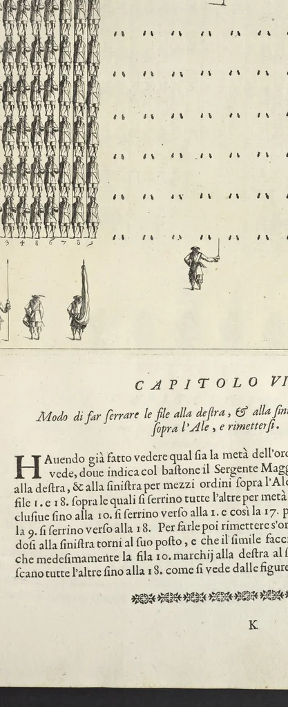 An illustration from Precetti militari, 1670, leaf 98