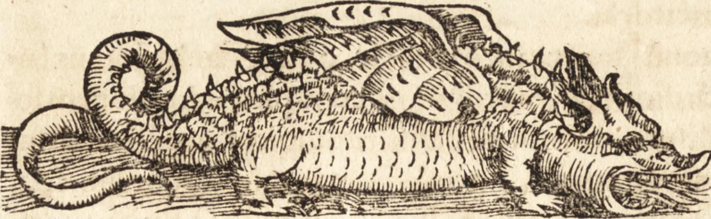 An illustration from Prodigiorvm ac ostentorvm chronicon : quae praeter naturae ordinem, motum, et operationem, et in svperioribus & his inferioribus mundi regionibus, ab exordio mundi usque ad haec nostra tempora, acciderunt ..., 1557, leaf 101