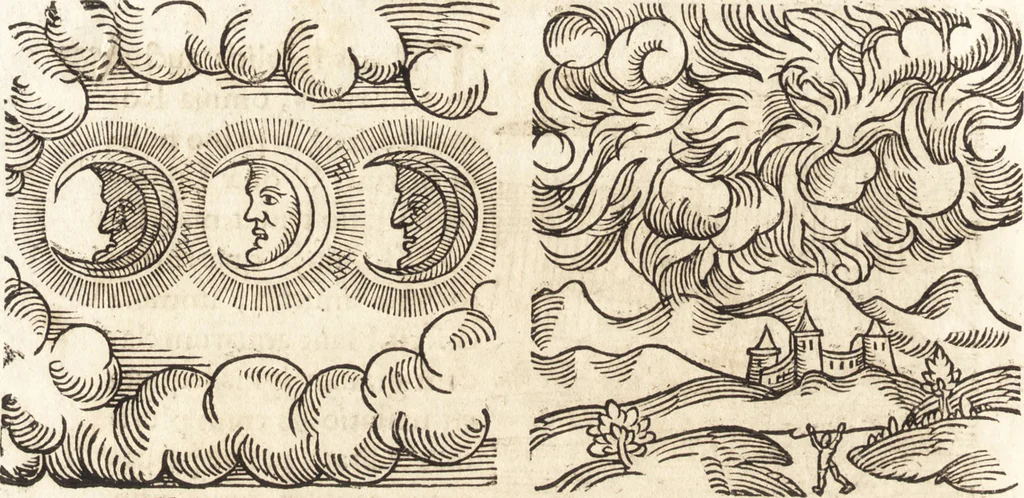 An illustration from Prodigiorvm ac ostentorvm chronicon : quae praeter naturae ordinem, motum, et operationem, et in svperioribus & his inferioribus mundi regionibus, ab exordio mundi usque ad haec nostra tempora, acciderunt ..., 1557, leaf 119