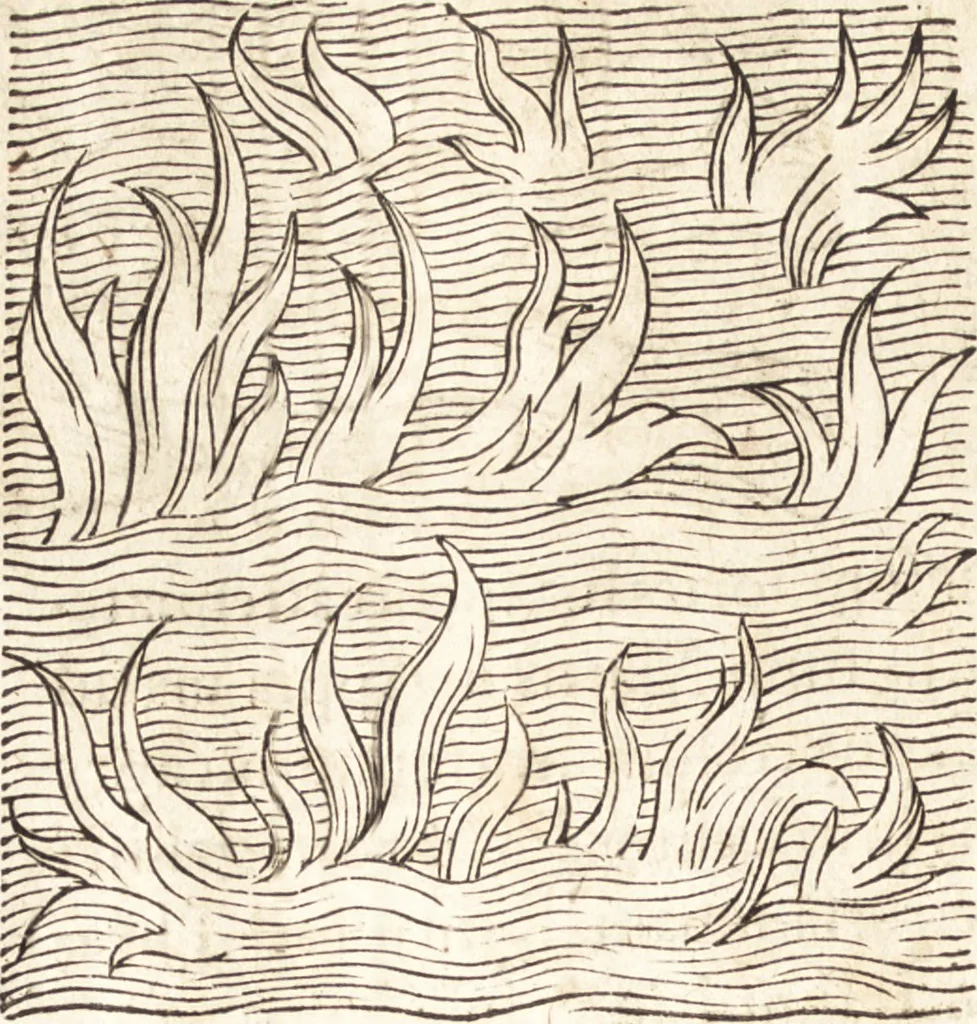 An illustration from Prodigiorvm ac ostentorvm chronicon : quae praeter naturae ordinem, motum, et operationem, et in svperioribus & his inferioribus mundi regionibus, ab exordio mundi usque ad haec nostra tempora, acciderunt ..., 1557, leaf 127