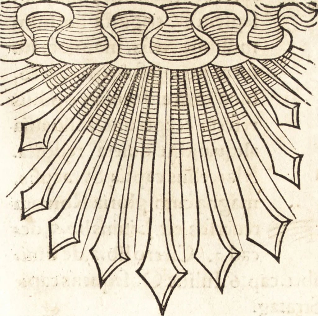 An illustration from Prodigiorvm ac ostentorvm chronicon : quae praeter naturae ordinem, motum, et operationem, et in svperioribus & his inferioribus mundi regionibus, ab exordio mundi usque ad haec nostra tempora, acciderunt ..., 1557, leaf 132