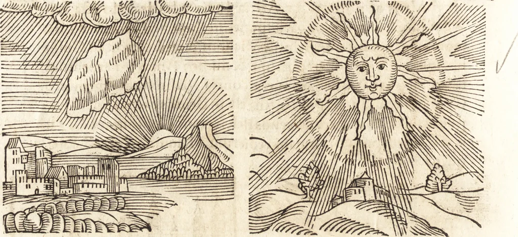 An illustration from Prodigiorvm ac ostentorvm chronicon : quae praeter naturae ordinem, motum, et operationem, et in svperioribus & his inferioribus mundi regionibus, ab exordio mundi usque ad haec nostra tempora, acciderunt ..., 1557, leaf 133