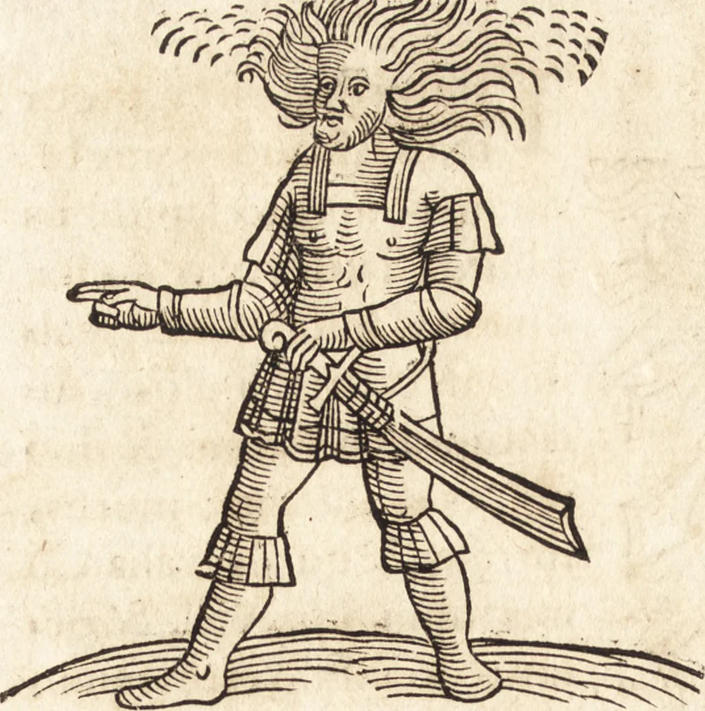 An illustration from Prodigiorvm ac ostentorvm chronicon : quae praeter naturae ordinem, motum, et operationem, et in svperioribus & his inferioribus mundi regionibus, ab exordio mundi usque ad haec nostra tempora, acciderunt ..., 1557, leaf 133