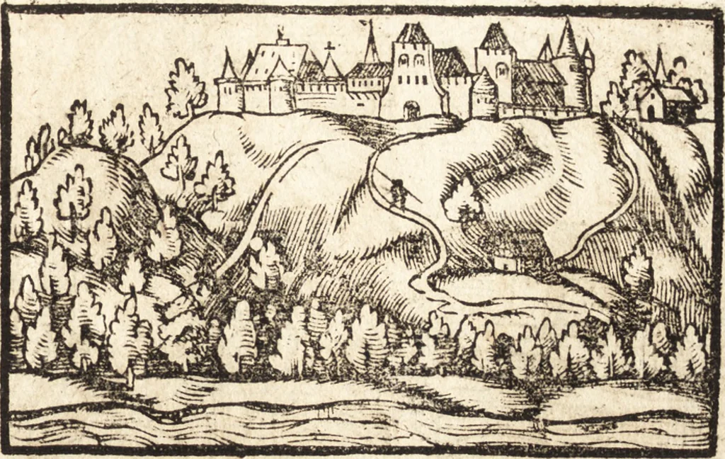 An illustration from Prodigiorvm ac ostentorvm chronicon : quae praeter naturae ordinem, motum, et operationem, et in svperioribus & his inferioribus mundi regionibus, ab exordio mundi usque ad haec nostra tempora, acciderunt ..., 1557, leaf 134