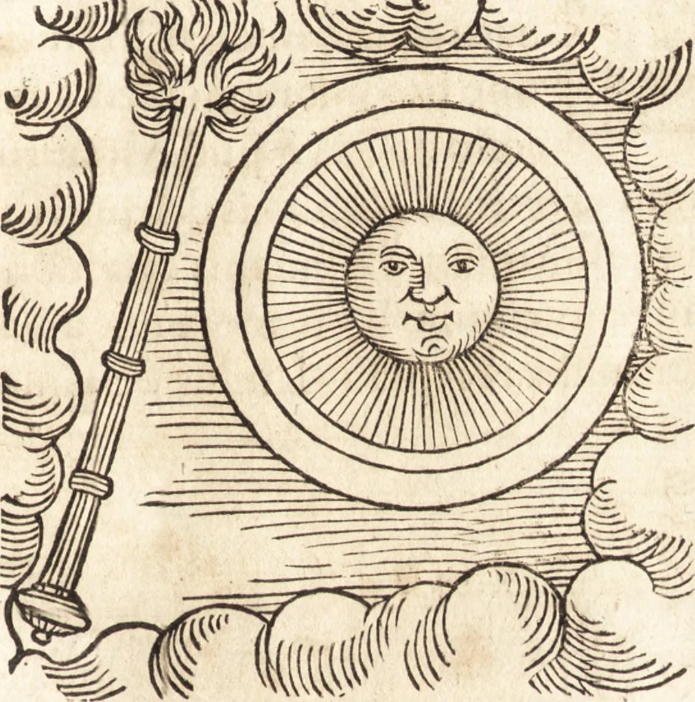 An illustration from Prodigiorvm ac ostentorvm chronicon : quae praeter naturae ordinem, motum, et operationem, et in svperioribus & his inferioribus mundi regionibus, ab exordio mundi usque ad haec nostra tempora, acciderunt ..., 1557, leaf 138