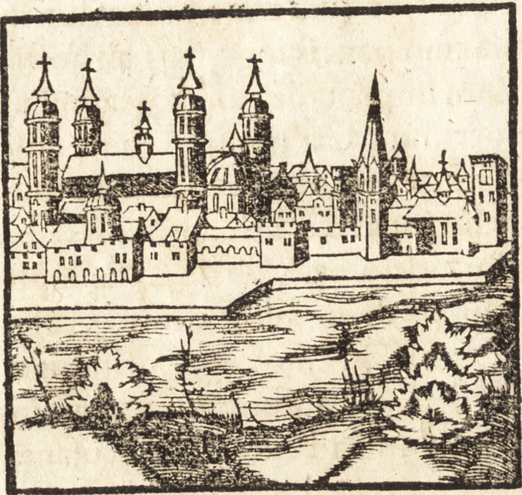 An illustration from Prodigiorvm ac ostentorvm chronicon : quae praeter naturae ordinem, motum, et operationem, et in svperioribus & his inferioribus mundi regionibus, ab exordio mundi usque ad haec nostra tempora, acciderunt ..., 1557, leaf 139