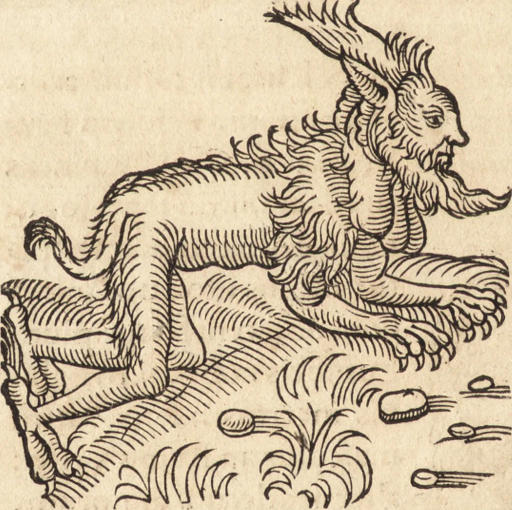 An illustration from Prodigiorvm ac ostentorvm chronicon : quae praeter naturae ordinem, motum, et operationem, et in svperioribus & his inferioribus mundi regionibus, ab exordio mundi usque ad haec nostra tempora, acciderunt ..., 1557, leaf 147