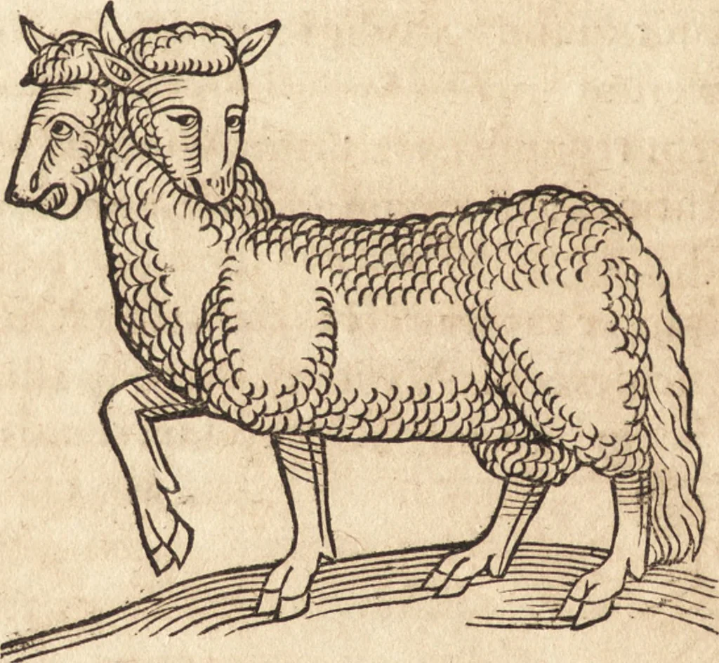 An illustration from Prodigiorvm ac ostentorvm chronicon : quae praeter naturae ordinem, motum, et operationem, et in svperioribus & his inferioribus mundi regionibus, ab exordio mundi usque ad haec nostra tempora, acciderunt ..., 1557, leaf 149