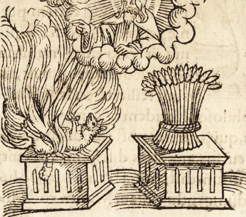 An illustration from Prodigiorvm ac ostentorvm chronicon : quae praeter naturae ordinem, motum, et operationem, et in svperioribus & his inferioribus mundi regionibus, ab exordio mundi usque ad haec nostra tempora, acciderunt ..., 1557, leaf 16