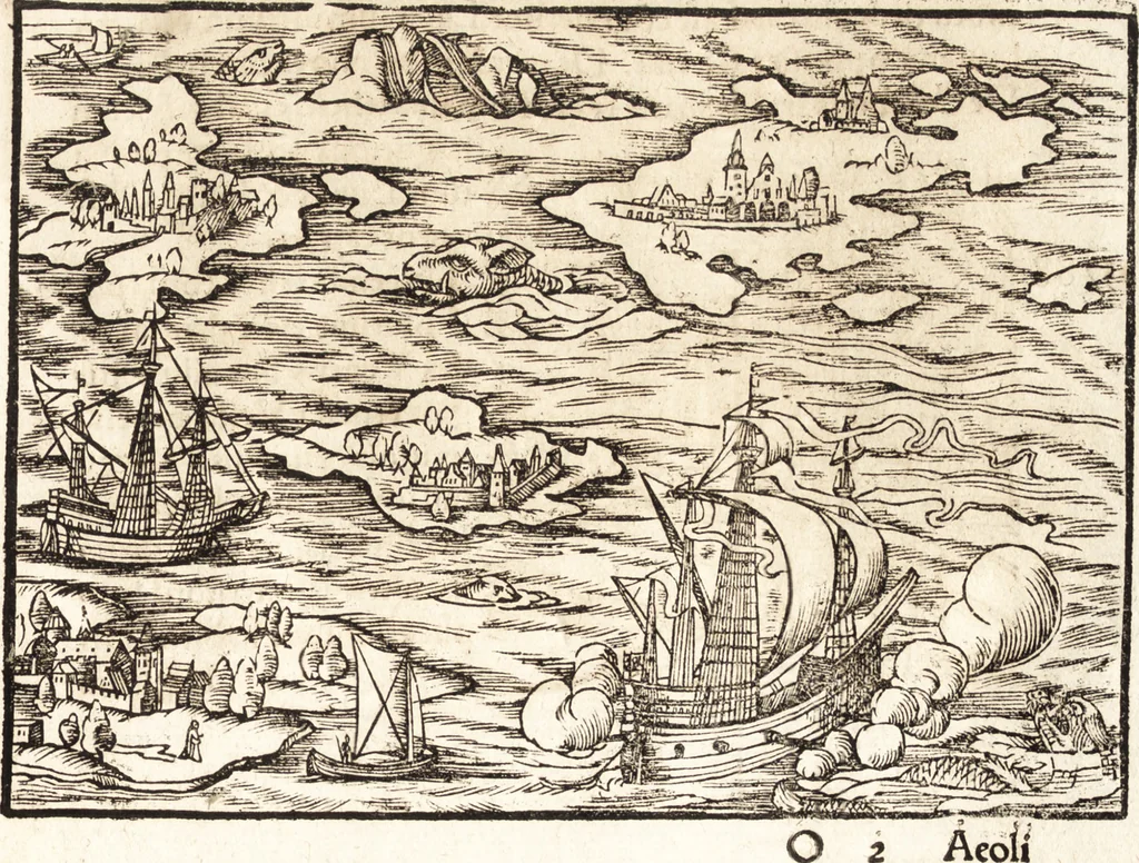 An illustration from Prodigiorvm ac ostentorvm chronicon : quae praeter naturae ordinem, motum, et operationem, et in svperioribus & his inferioribus mundi regionibus, ab exordio mundi usque ad haec nostra tempora, acciderunt ..., 1557, leaf 162