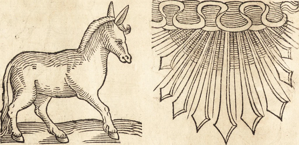 An illustration from Prodigiorvm ac ostentorvm chronicon : quae praeter naturae ordinem, motum, et operationem, et in svperioribus & his inferioribus mundi regionibus, ab exordio mundi usque ad haec nostra tempora, acciderunt ..., 1557, leaf 177