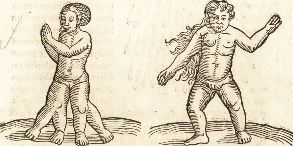 An illustration from Prodigiorvm ac ostentorvm chronicon : quae praeter naturae ordinem, motum, et operationem, et in svperioribus & his inferioribus mundi regionibus, ab exordio mundi usque ad haec nostra tempora, acciderunt ..., 1557, leaf 186