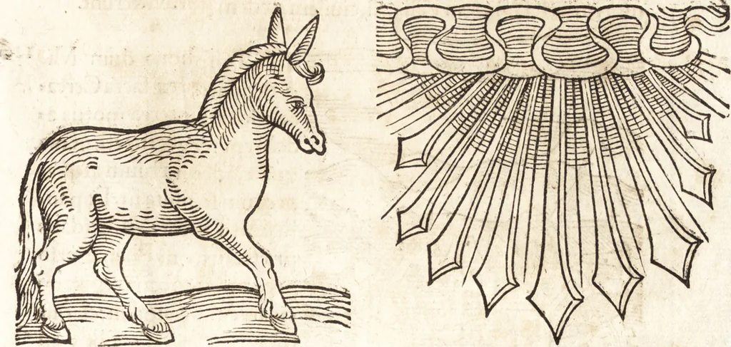 An illustration from Prodigiorvm ac ostentorvm chronicon : quae praeter naturae ordinem, motum, et operationem, et in svperioribus & his inferioribus mundi regionibus, ab exordio mundi usque ad haec nostra tempora, acciderunt ..., 1557, leaf 186