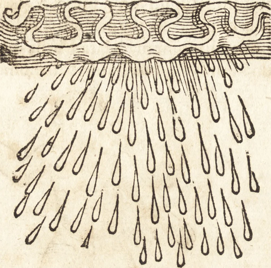 An illustration from Prodigiorvm ac ostentorvm chronicon : quae praeter naturae ordinem, motum, et operationem, et in svperioribus & his inferioribus mundi regionibus, ab exordio mundi usque ad haec nostra tempora, acciderunt ..., 1557, leaf 187