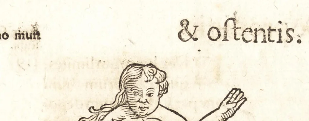 An illustration from Prodigiorvm ac ostentorvm chronicon : quae praeter naturae ordinem, motum, et operationem, et in svperioribus & his inferioribus mundi regionibus, ab exordio mundi usque ad haec nostra tempora, acciderunt ..., 1557, leaf 192