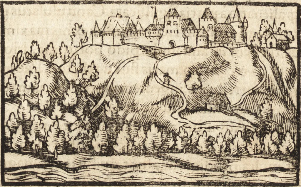 An illustration from Prodigiorvm ac ostentorvm chronicon : quae praeter naturae ordinem, motum, et operationem, et in svperioribus & his inferioribus mundi regionibus, ab exordio mundi usque ad haec nostra tempora, acciderunt ..., 1557, leaf 237