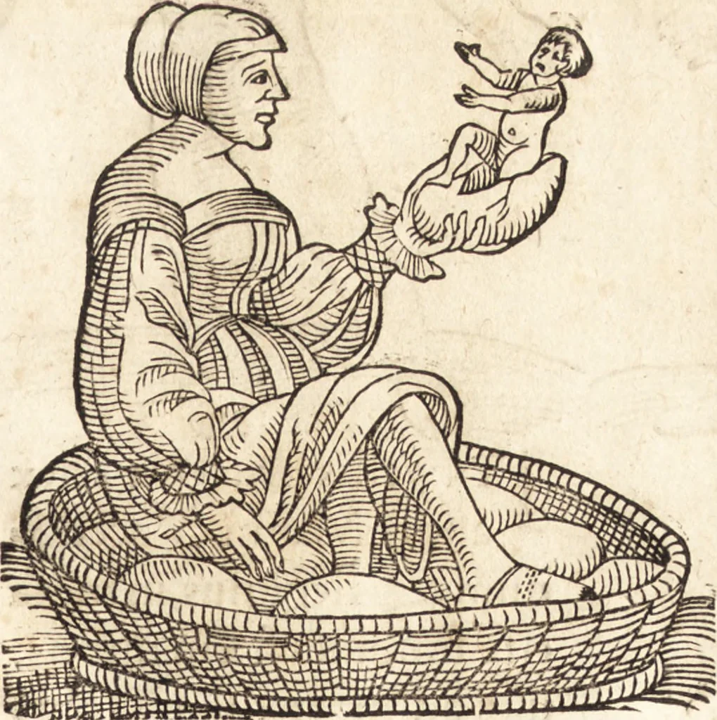 An illustration from Prodigiorvm ac ostentorvm chronicon : quae praeter naturae ordinem, motum, et operationem, et in svperioribus & his inferioribus mundi regionibus, ab exordio mundi usque ad haec nostra tempora, acciderunt ..., 1557, leaf 24