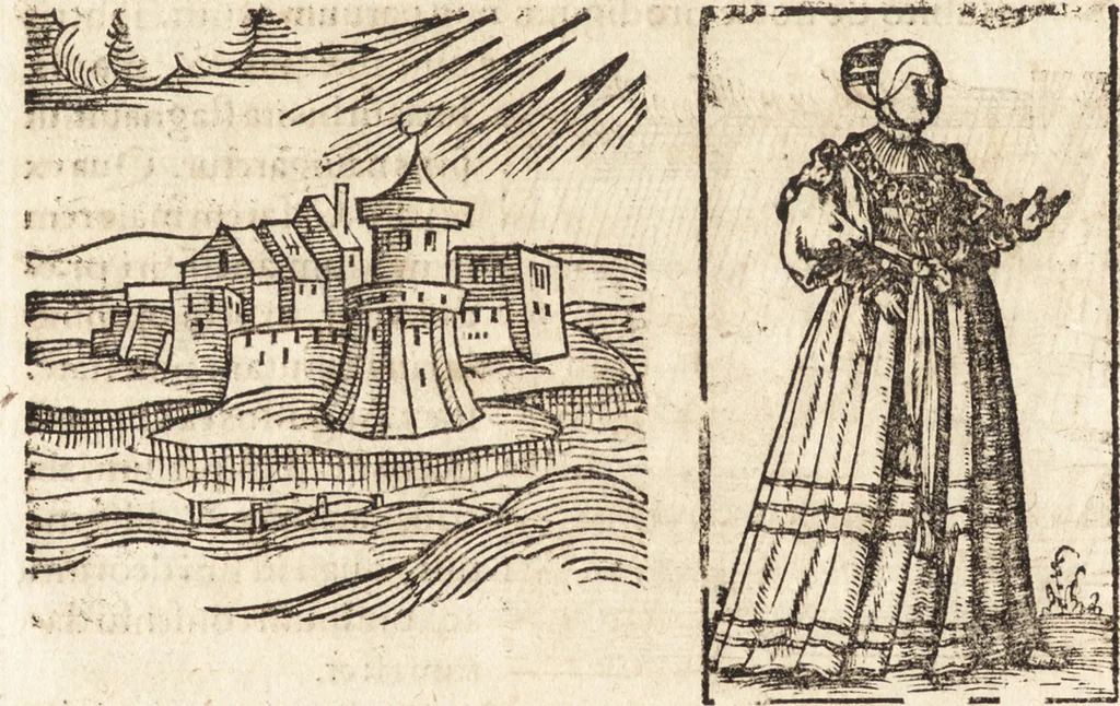 An illustration from Prodigiorvm ac ostentorvm chronicon : quae praeter naturae ordinem, motum, et operationem, et in svperioribus & his inferioribus mundi regionibus, ab exordio mundi usque ad haec nostra tempora, acciderunt ..., 1557, leaf 247