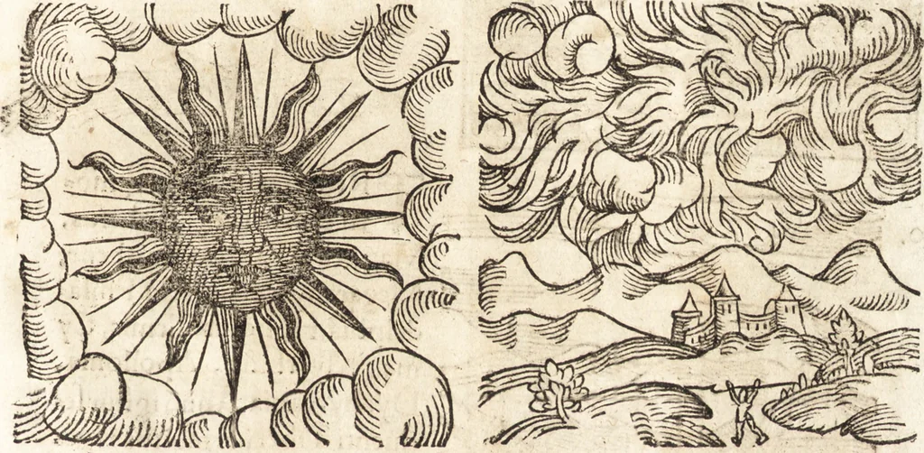 An illustration from Prodigiorvm ac ostentorvm chronicon : quae praeter naturae ordinem, motum, et operationem, et in svperioribus & his inferioribus mundi regionibus, ab exordio mundi usque ad haec nostra tempora, acciderunt ..., 1557, leaf 252