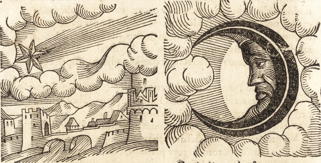 An illustration from Prodigiorvm ac ostentorvm chronicon : quae praeter naturae ordinem, motum, et operationem, et in svperioribus & his inferioribus mundi regionibus, ab exordio mundi usque ad haec nostra tempora, acciderunt ..., 1557, leaf 263