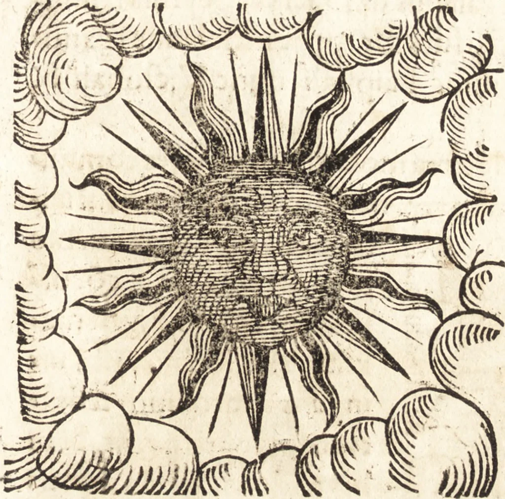 An illustration from Prodigiorvm ac ostentorvm chronicon : quae praeter naturae ordinem, motum, et operationem, et in svperioribus & his inferioribus mundi regionibus, ab exordio mundi usque ad haec nostra tempora, acciderunt ..., 1557, leaf 268