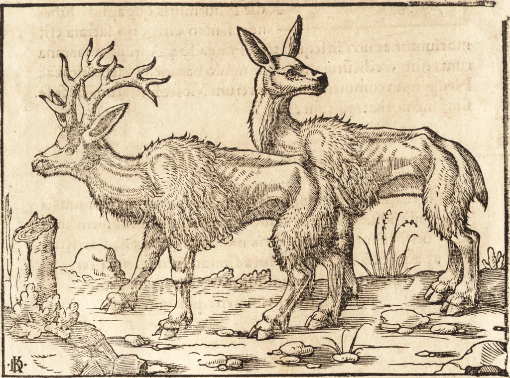 An illustration from Prodigiorvm ac ostentorvm chronicon : quae praeter naturae ordinem, motum, et operationem, et in svperioribus & his inferioribus mundi regionibus, ab exordio mundi usque ad haec nostra tempora, acciderunt ..., 1557, leaf 27