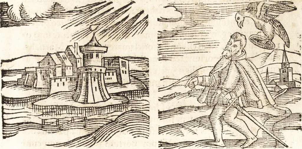 An illustration from Prodigiorvm ac ostentorvm chronicon : quae praeter naturae ordinem, motum, et operationem, et in svperioribus & his inferioribus mundi regionibus, ab exordio mundi usque ad haec nostra tempora, acciderunt ..., 1557, leaf 278