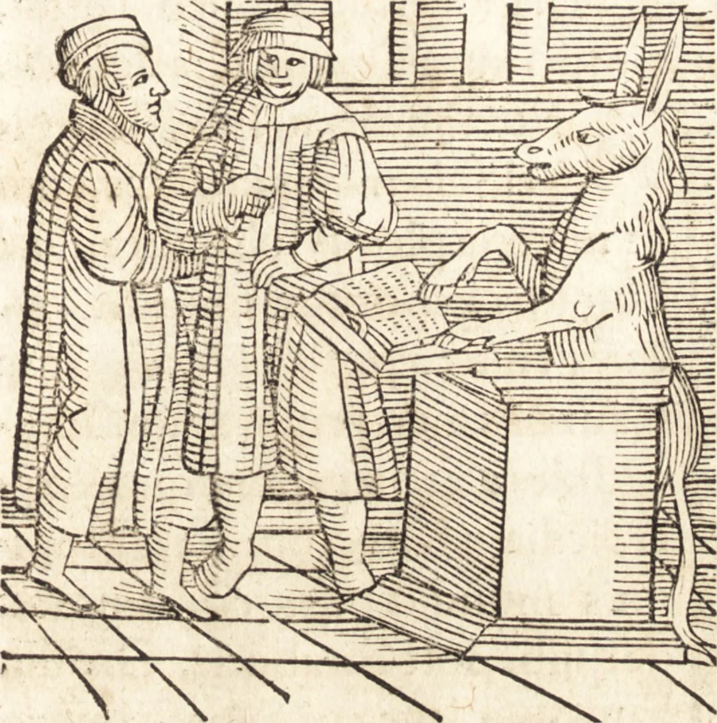 An illustration from Prodigiorvm ac ostentorvm chronicon : quae praeter naturae ordinem, motum, et operationem, et in svperioribus & his inferioribus mundi regionibus, ab exordio mundi usque ad haec nostra tempora, acciderunt ..., 1557, leaf 280