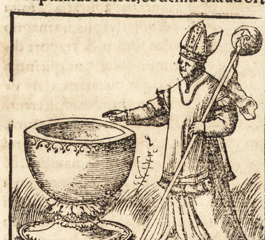 An illustration from Prodigiorvm ac ostentorvm chronicon : quae praeter naturae ordinem, motum, et operationem, et in svperioribus & his inferioribus mundi regionibus, ab exordio mundi usque ad haec nostra tempora, acciderunt ..., 1557, leaf 301