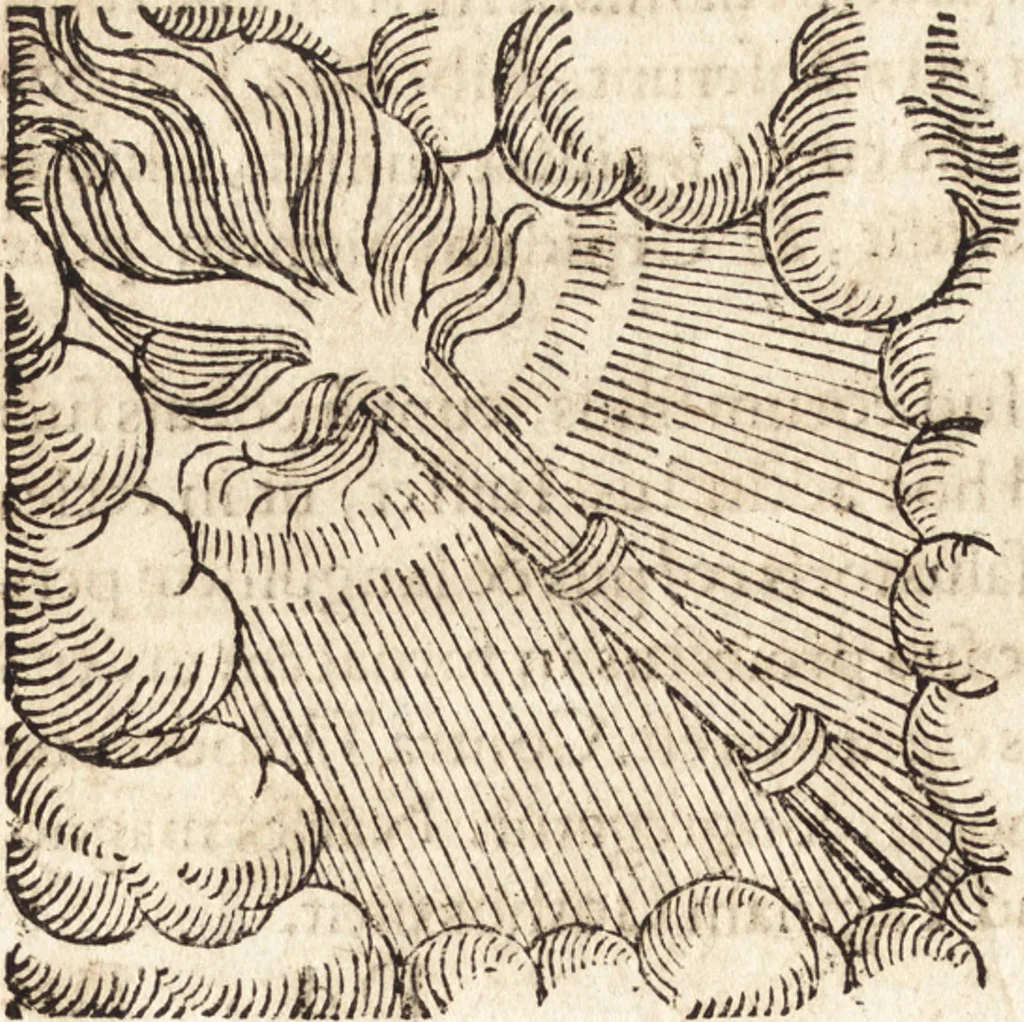 An illustration from Prodigiorvm ac ostentorvm chronicon : quae praeter naturae ordinem, motum, et operationem, et in svperioribus & his inferioribus mundi regionibus, ab exordio mundi usque ad haec nostra tempora, acciderunt ..., 1557, leaf 317
