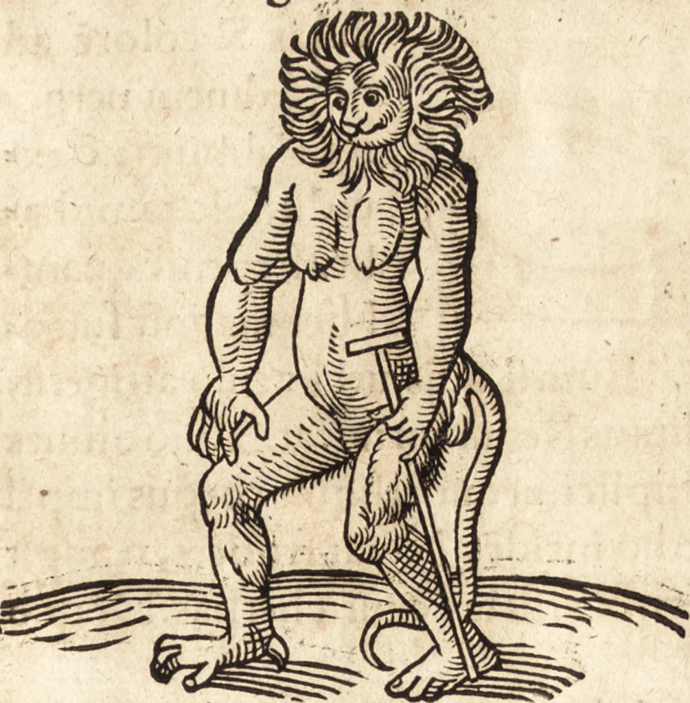 An illustration from Prodigiorvm ac ostentorvm chronicon : quae praeter naturae ordinem, motum, et operationem, et in svperioribus & his inferioribus mundi regionibus, ab exordio mundi usque ad haec nostra tempora, acciderunt ..., 1557, leaf 32