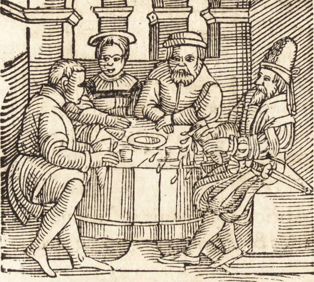An illustration from Prodigiorvm ac ostentorvm chronicon : quae praeter naturae ordinem, motum, et operationem, et in svperioribus & his inferioribus mundi regionibus, ab exordio mundi usque ad haec nostra tempora, acciderunt ..., 1557, leaf 321