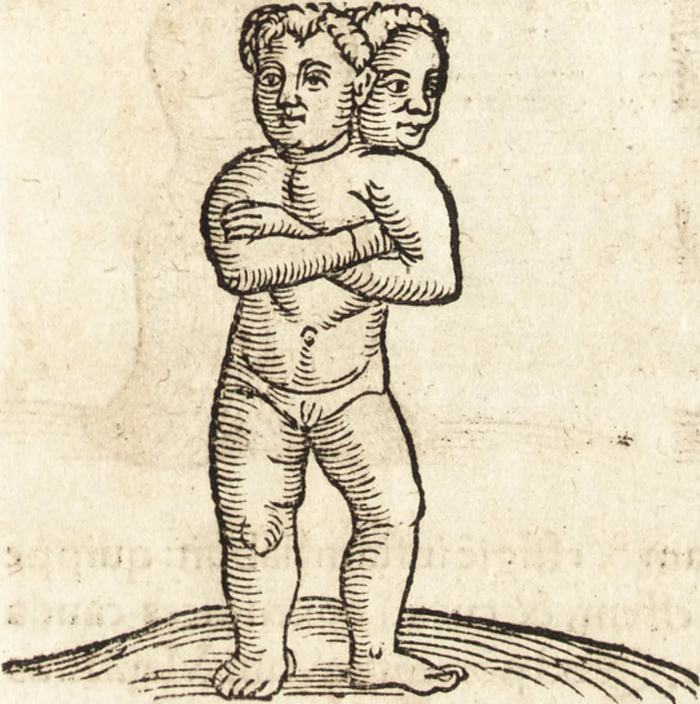 An illustration from Prodigiorvm ac ostentorvm chronicon : quae praeter naturae ordinem, motum, et operationem, et in svperioribus & his inferioribus mundi regionibus, ab exordio mundi usque ad haec nostra tempora, acciderunt ..., 1557, leaf 326