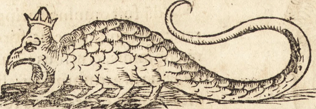 An illustration from Prodigiorvm ac ostentorvm chronicon : quae praeter naturae ordinem, motum, et operationem, et in svperioribus & his inferioribus mundi regionibus, ab exordio mundi usque ad haec nostra tempora, acciderunt ..., 1557, leaf 33