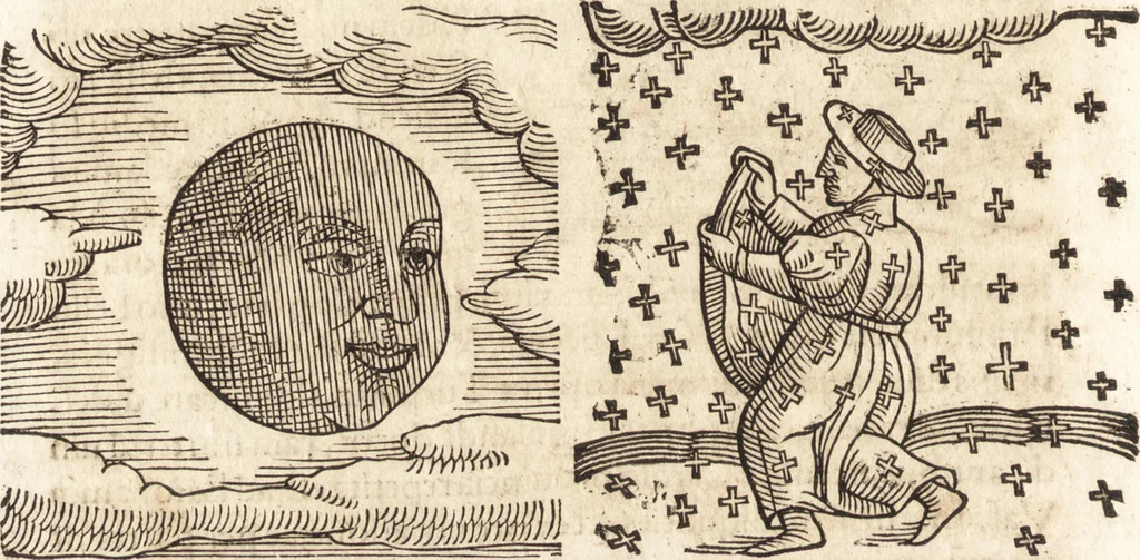 An illustration from Prodigiorvm ac ostentorvm chronicon : quae praeter naturae ordinem, motum, et operationem, et in svperioribus & his inferioribus mundi regionibus, ab exordio mundi usque ad haec nostra tempora, acciderunt ..., 1557, leaf 347