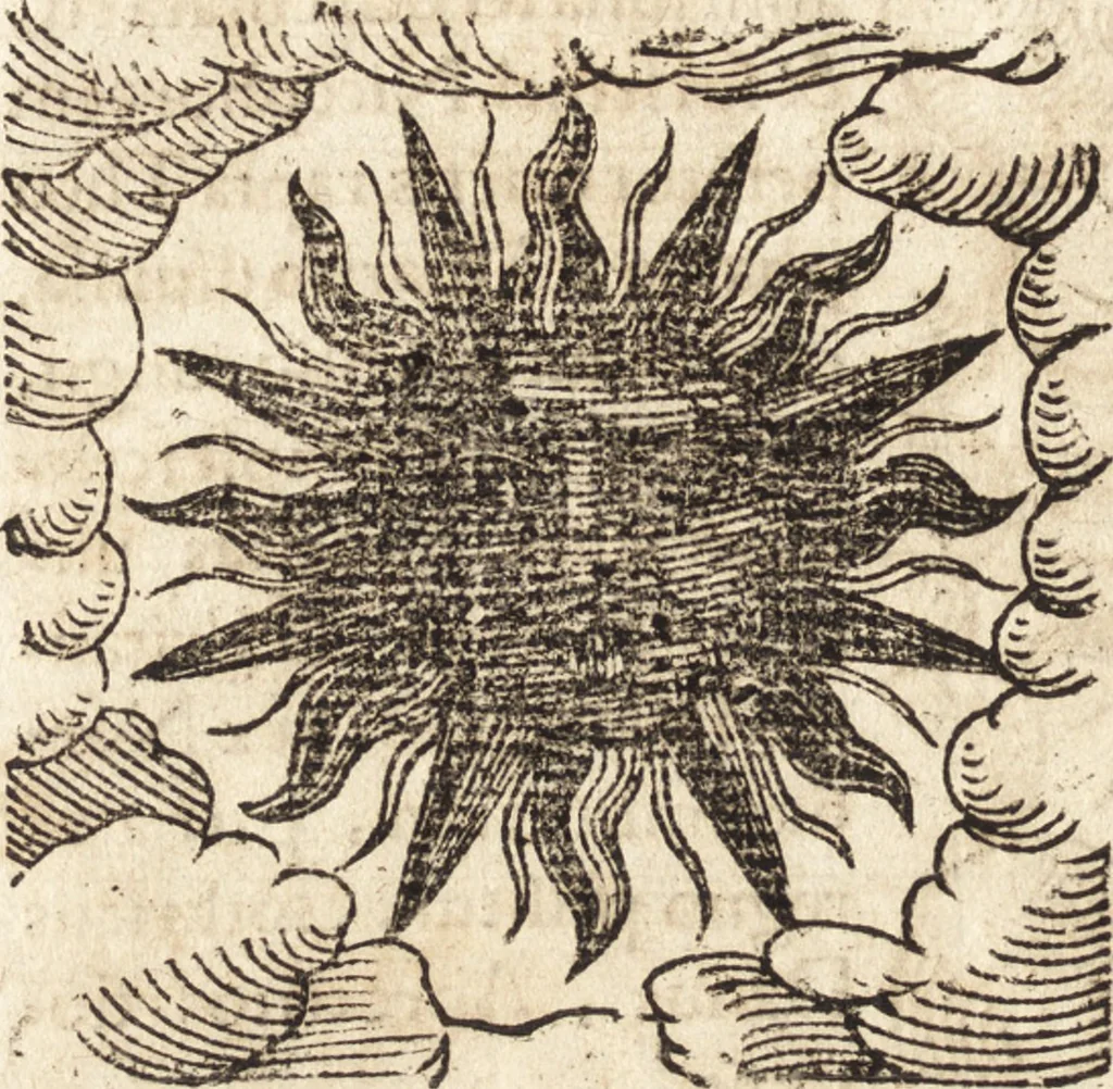 An illustration from Prodigiorvm ac ostentorvm chronicon : quae praeter naturae ordinem, motum, et operationem, et in svperioribus & his inferioribus mundi regionibus, ab exordio mundi usque ad haec nostra tempora, acciderunt ..., 1557, leaf 353
