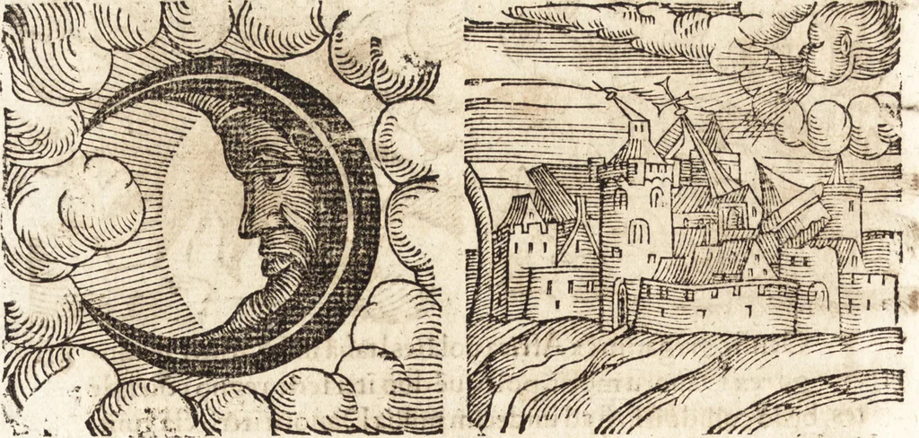 An illustration from Prodigiorvm ac ostentorvm chronicon : quae praeter naturae ordinem, motum, et operationem, et in svperioribus & his inferioribus mundi regionibus, ab exordio mundi usque ad haec nostra tempora, acciderunt ..., 1557, leaf 353