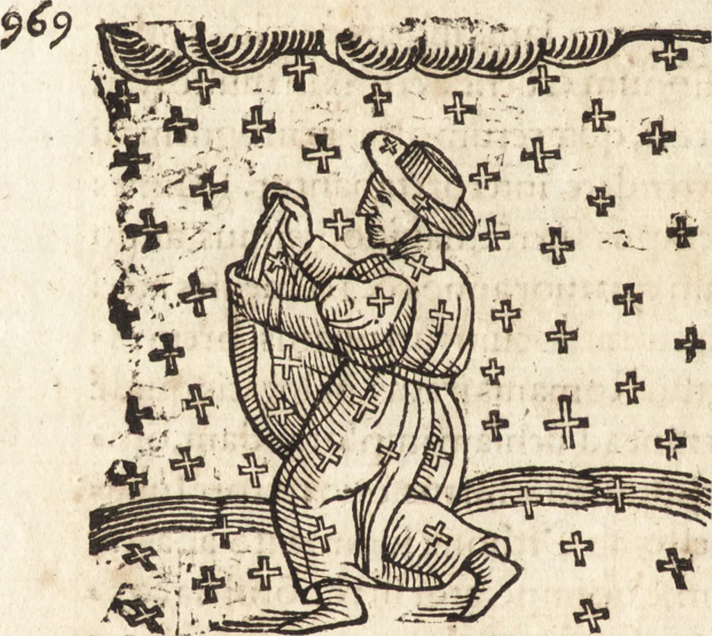 An illustration from Prodigiorvm ac ostentorvm chronicon : quae praeter naturae ordinem, motum, et operationem, et in svperioribus & his inferioribus mundi regionibus, ab exordio mundi usque ad haec nostra tempora, acciderunt ..., 1557, leaf 375