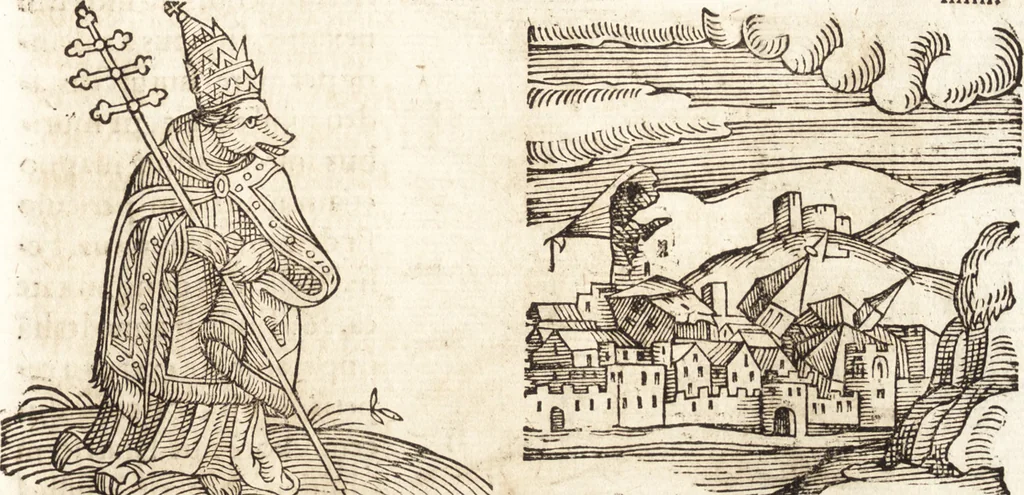 An illustration from Prodigiorvm ac ostentorvm chronicon : quae praeter naturae ordinem, motum, et operationem, et in svperioribus & his inferioribus mundi regionibus, ab exordio mundi usque ad haec nostra tempora, acciderunt ..., 1557, leaf 390