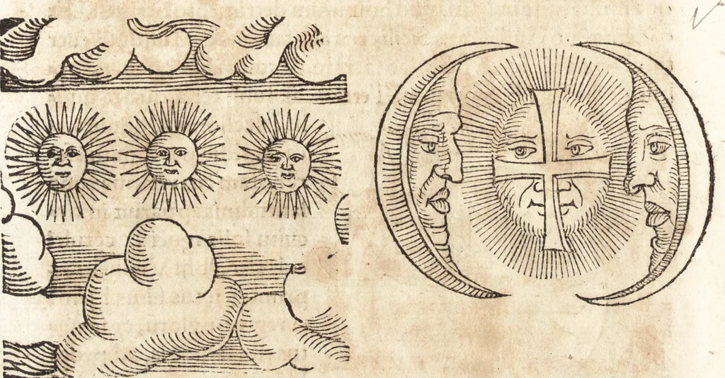 An illustration from Prodigiorvm ac ostentorvm chronicon : quae praeter naturae ordinem, motum, et operationem, et in svperioribus & his inferioribus mundi regionibus, ab exordio mundi usque ad haec nostra tempora, acciderunt ..., 1557, leaf 425