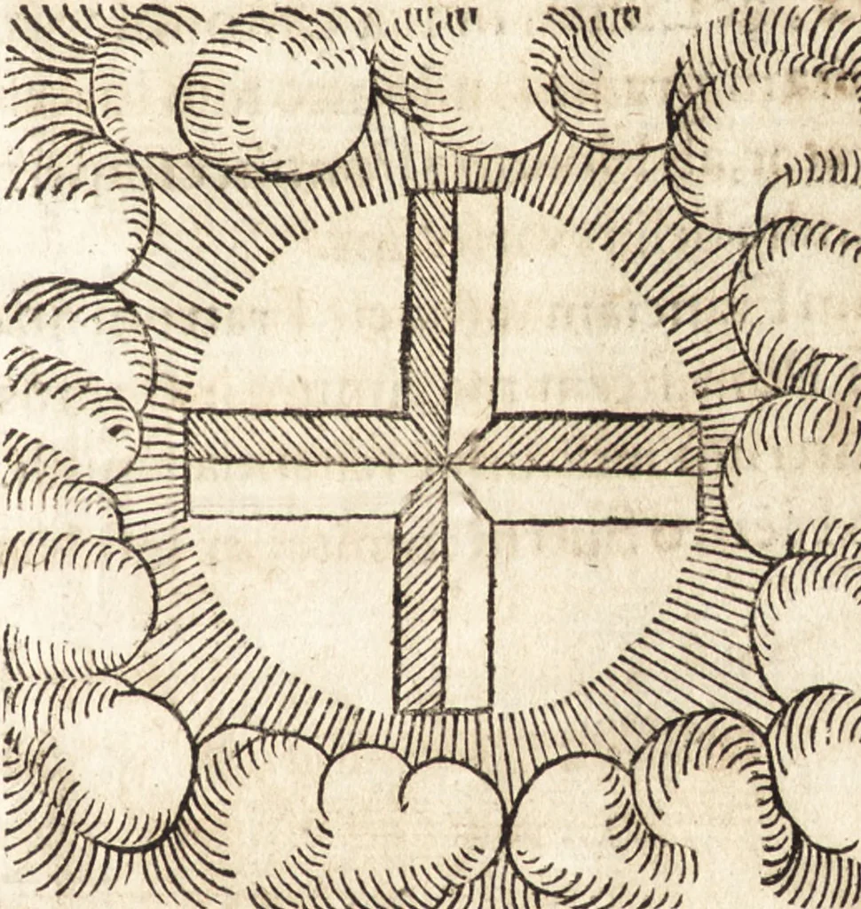 An illustration from Prodigiorvm ac ostentorvm chronicon : quae praeter naturae ordinem, motum, et operationem, et in svperioribus & his inferioribus mundi regionibus, ab exordio mundi usque ad haec nostra tempora, acciderunt ..., 1557, leaf 442