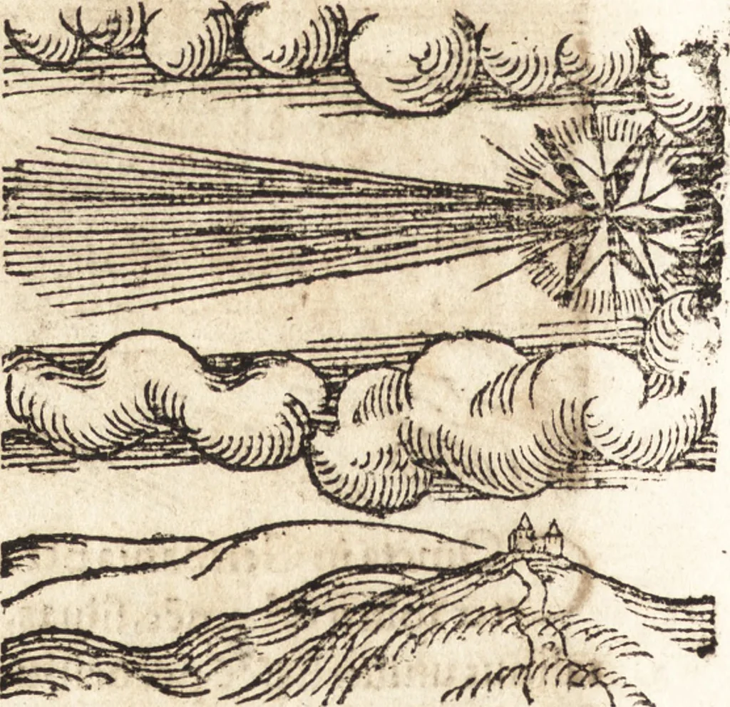 An illustration from Prodigiorvm ac ostentorvm chronicon : quae praeter naturae ordinem, motum, et operationem, et in svperioribus & his inferioribus mundi regionibus, ab exordio mundi usque ad haec nostra tempora, acciderunt ..., 1557, leaf 449